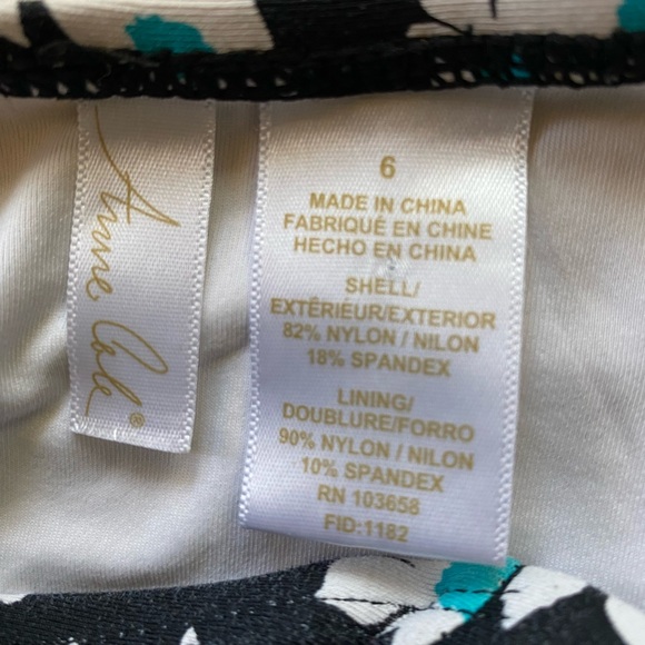 Anne Cole One Piece Shirred Front Floral Bandeau Swimsuit Size 6 - Picture 12 of 13